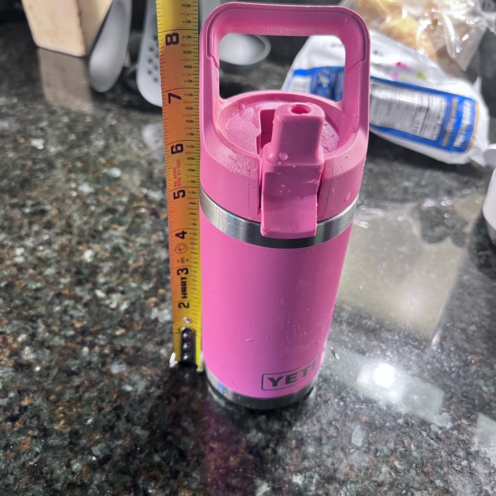 Yeti 12 ounce Flip Straw Lid Pink Insulated Travel Tumbler Mug GUC